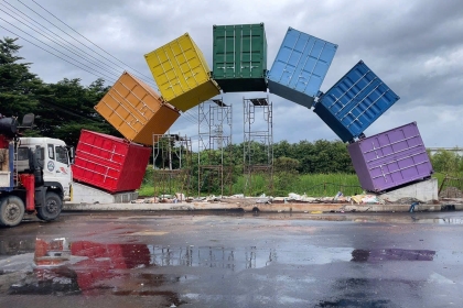 DỰ ÁN GHÉP CONTAINER LÀM CỔNG KCN TẠI TÂN THÀNH - BÀ RỊA VŨNG TÀU