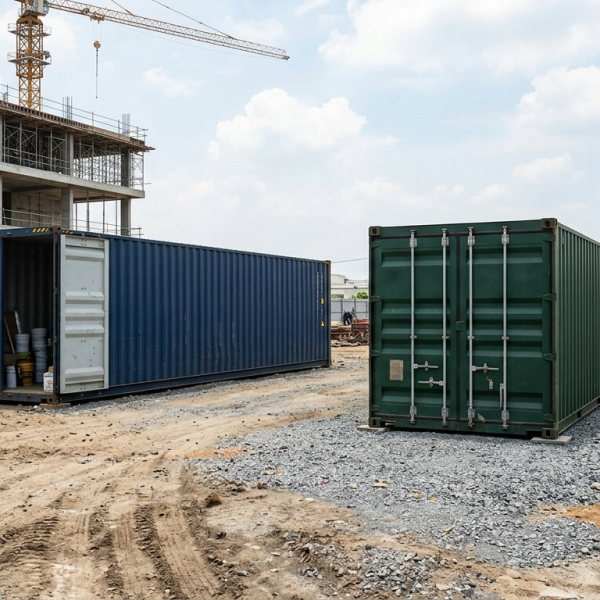 Thuê container kho 20 feet hay 40 feet: Loại nào phù hợp với công trình?